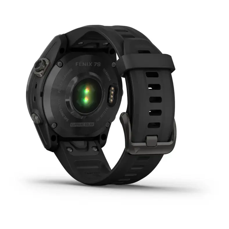 fēnix® 7S – Sapphire Solar Edition Carbon Gray DLC Titanium with Black Band