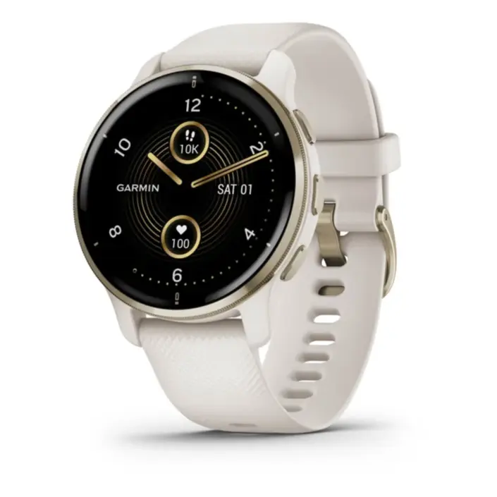 Venu 2 PlusCream Gold Stainless Steel Bezel with Ivory Case and Silicone BandАртикул