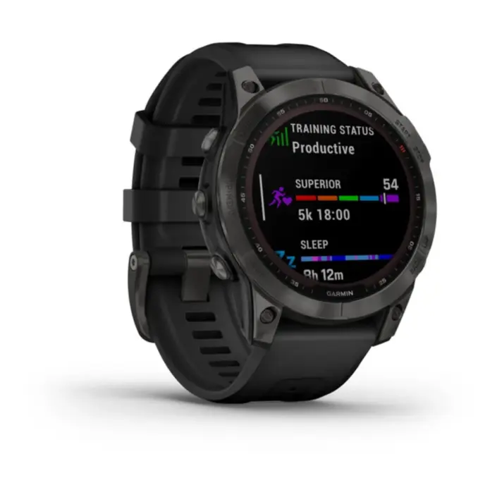 fēnix 7 – Sapphire Solar Edition Carbon Gray DLC Titanium with Black Band