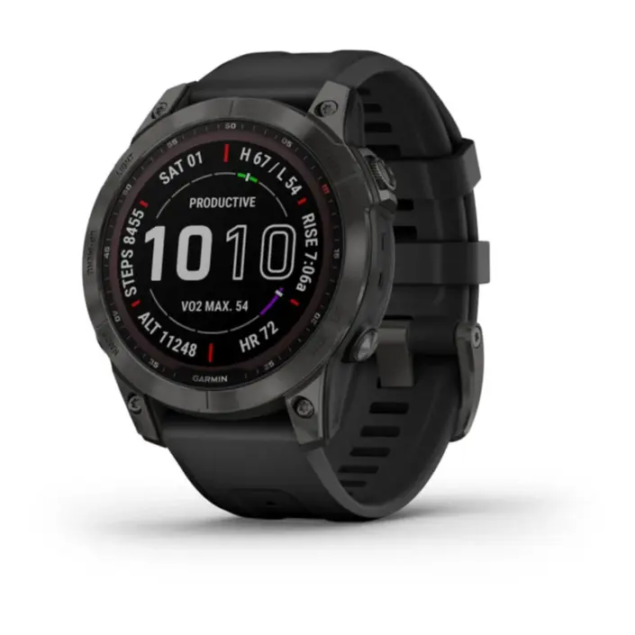 fēnix 7 – Sapphire Solar Edition Carbon Gray DLC Titanium with Black Band